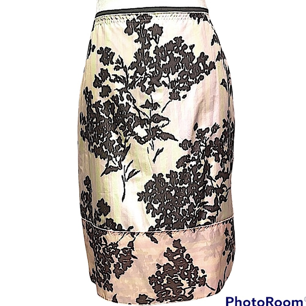 BCBGMaxAzria Justine Floral Silk Pencil Skirt